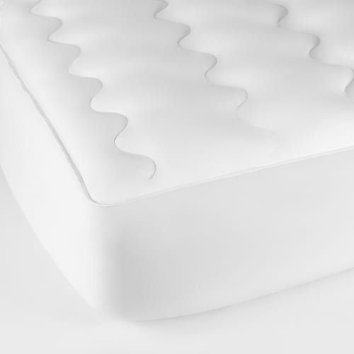 Gel Fiber Mattress Pad with Skirt, Queen 60x80, 24.5oz, White